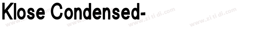 Klose Condensed字体转换